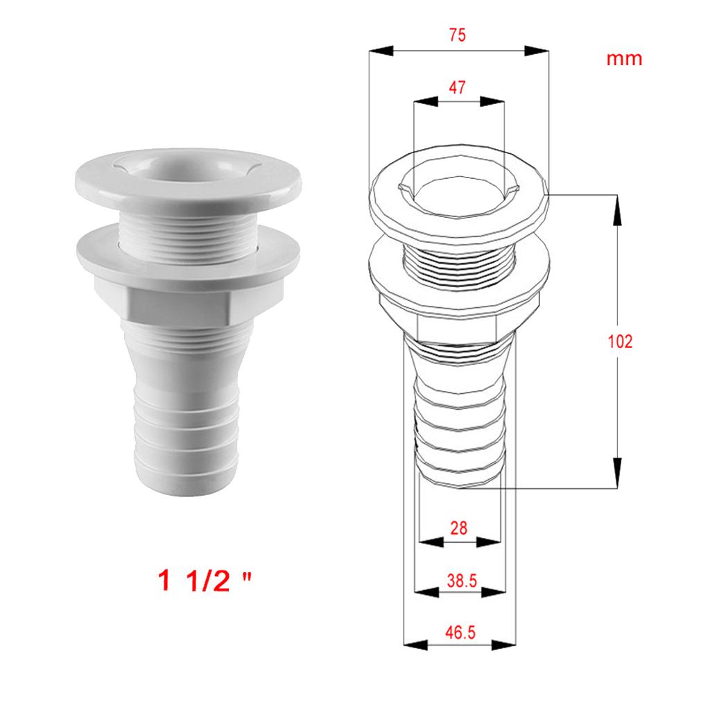 Outdoor Sport Hose - Marine Thru Hull Hose Fitting Boat