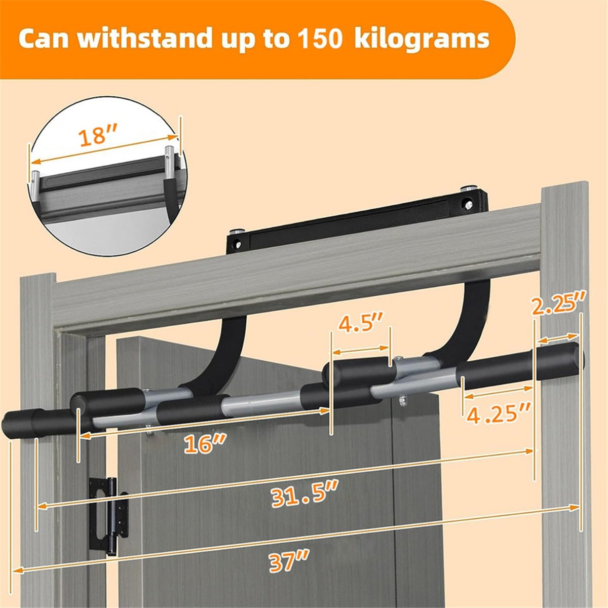 ABST Wall Mounted Pull Up Bar  - Chin Bar Doorway 评论和价格