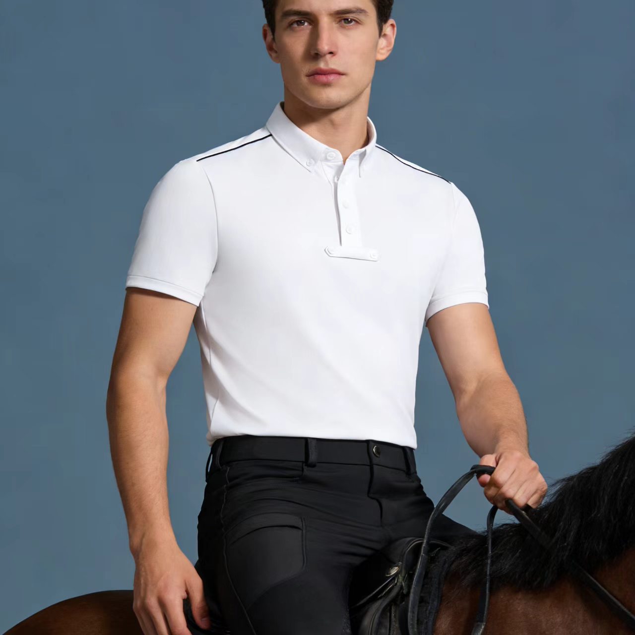 Men's equestrian top knitted p - Polo Shirt Equestrian 评论和价格