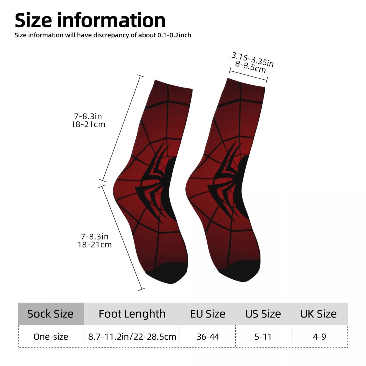 Red Spider Socks Anime Cartoon - Outdoor Sport Hose 评论和价格