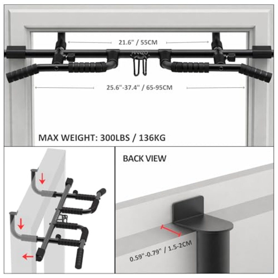 Doorway Pull Up Bar Set with S - Chin Bar Doorway 评论和价格