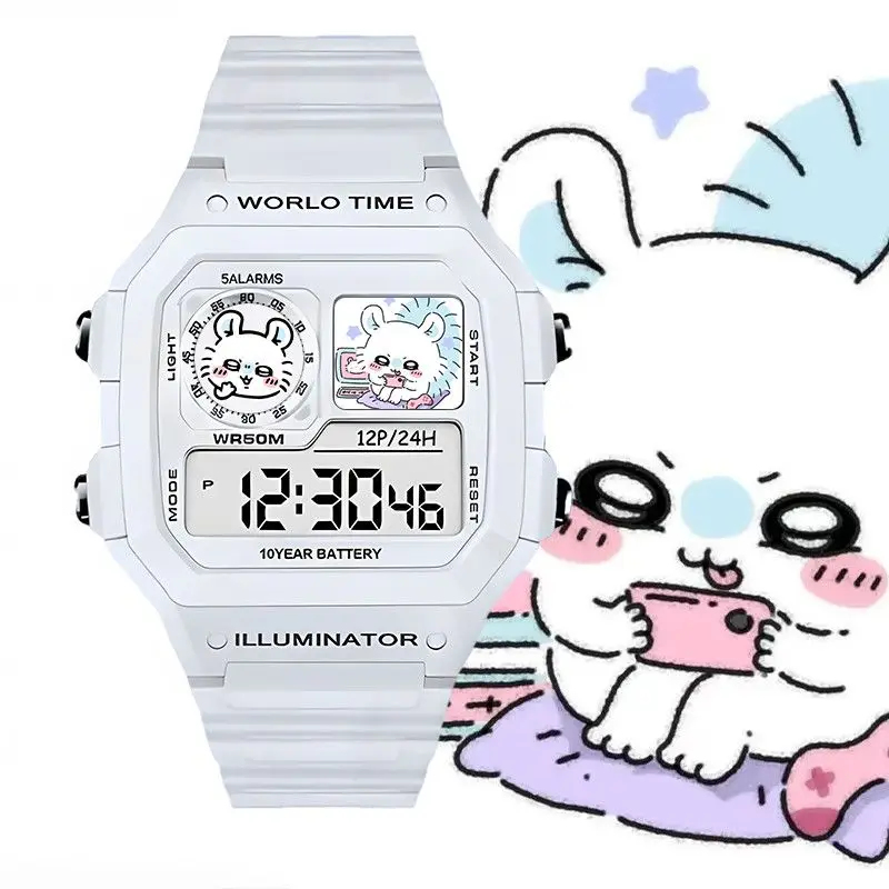Kawaii Chiikawa Anime Digital  - Outdoor Sport Watch 评论和价格