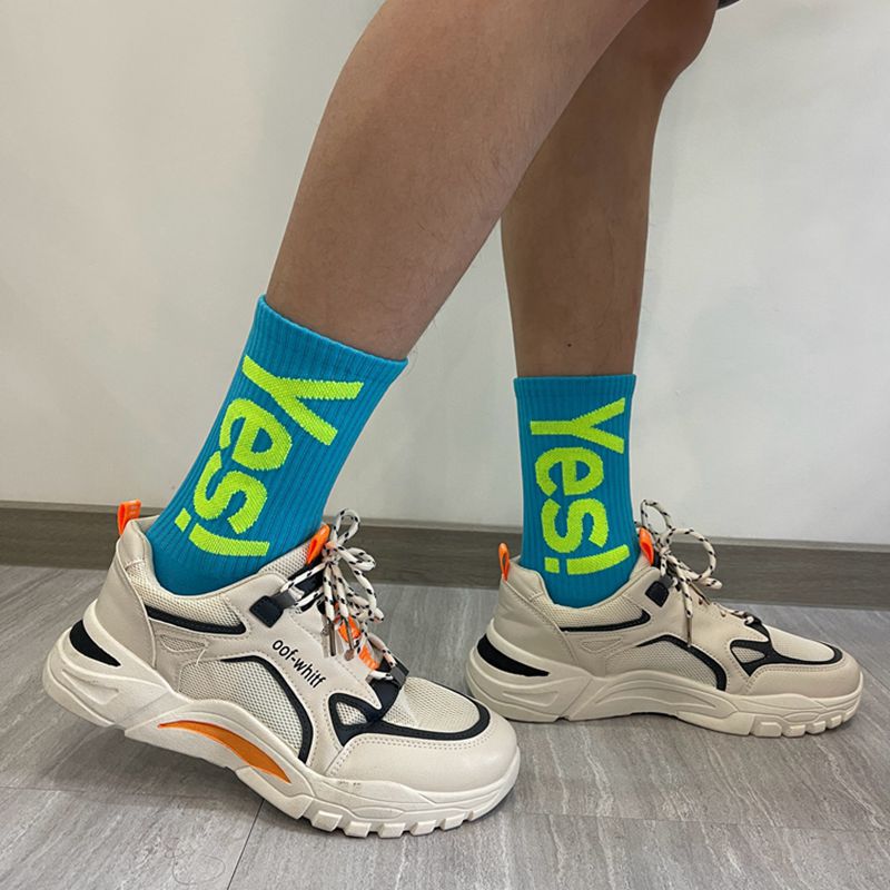 5 Pairs 'Yes!' Mid Crew Socks  - Outdoor Sport Hose 评论和价格